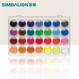 雄獅 WCC-28 粉餅水彩28色 / 盒