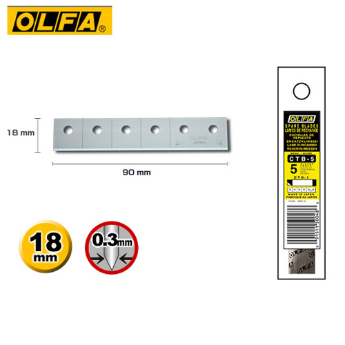 OLFA  CTB-5  紙箱開啟刀片 (5片入) / 包
