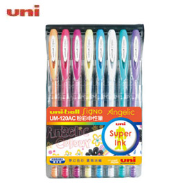 uni-ball 三菱 UM-120/8C 0.7 粉彩中性筆 / 8色組