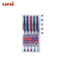 uni-ball 三菱 UM-151/5C(A) 0.28 超細中性筆/5色組