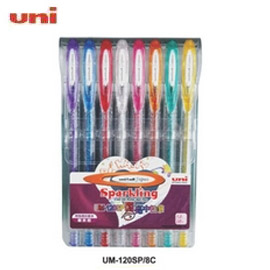 uni-ball 三菱 UM-120SP 1.0閃亮鋼珠筆8色 / 組