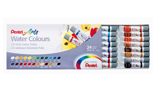 {振昌文具}【Pentel飛龍】WFRS-24T 不透明水彩-積層軟管包裝24色 - 24色入 / 盒