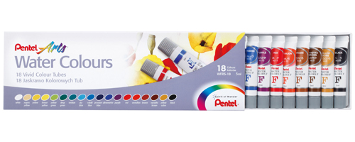{振昌文具}【Pentel飛龍】WFRS-18T 不透明水彩-積層軟管包裝18色 - 18色入 / 盒