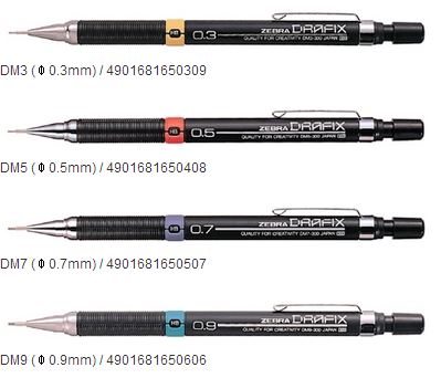 ZEBRA 斑馬 DM 繪圖自動鉛筆0.3mm~0.9mm 10支/盒