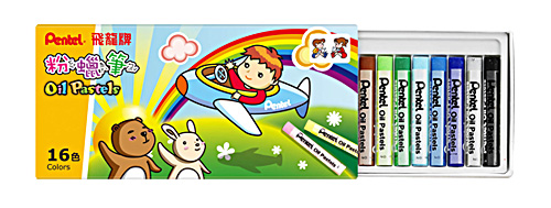 {振昌文具}【Pentel飛龍】PHN8-16 一般粉蠟筆系列 16色入 / 盒