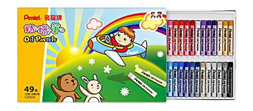 {振昌文具}【Pentel飛龍】PHN8-50 一般粉蠟筆系列 50色入 / 盒
