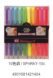 ZEBRA 斑馬 WKP1-10C  SPAKY-1 直液式螢光記號筆 -10色入 / 袋