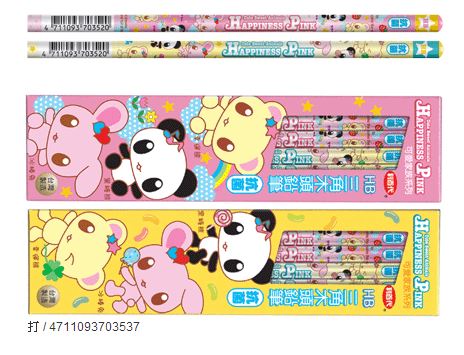 利百代 CB-129 可愛家族抗菌三角木頭鉛筆 -12支入 / 盒