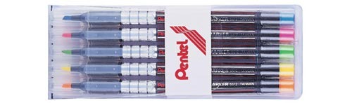 {振昌文具}【Pentel飛龍】S512-5 螢光筆 3.5mm -5色入 / 盒