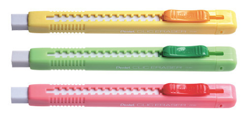 {振昌文具}【Pentel飛龍】ZE80 CLIC ERASER 自動橡皮擦 / 支 (顏色隨機出貨)