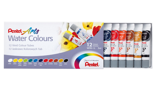 {振昌文具}【Pentel飛龍】WFRS-12T 不透明水彩-積層軟管包裝12色 - 12色入 / 盒