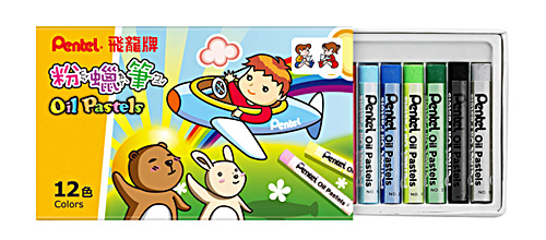 {振昌文具}【Pentel飛龍】PHN8-12 一般粉蠟筆系列 12色入 / 盒