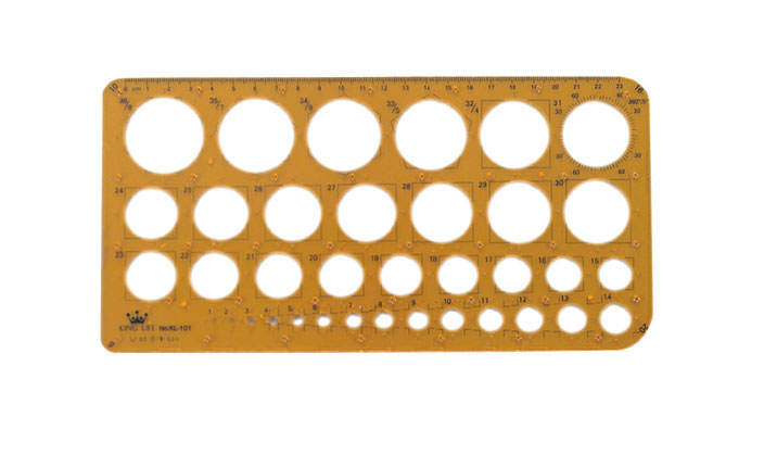 {振昌文具}【徠福LIFE】KL-101射出成型定規-130x255x1.3MM(凸點鉛筆、針筆兩用) / 片