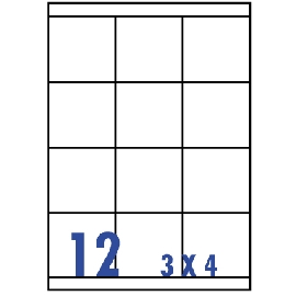 裕德3合1電腦標籤12格直角 1000張/包 US4279