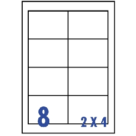 裕德3合1電腦標籤8格直角 100張/包 US4280
