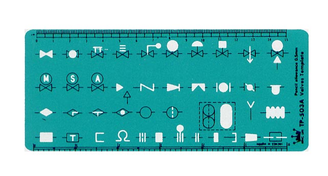 {振昌文具}【徠福LIFE】TP-503 配管符號定規 / 片