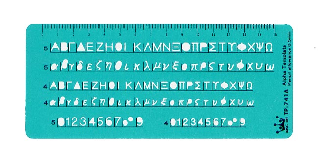 {振昌文具}【徠福LIFE】TP-741A 特殊符號定規-73x171x0.5MM / 片