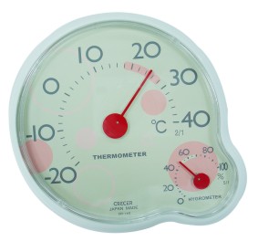 {振昌文具}【徠福LIFE】 CR-140 CRECER日本溫‧溼度計(直徑12.5cm) / 個