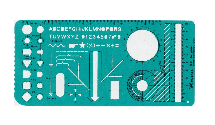 {振昌文具}【徠福LIFE】  TP-901A 品質管理定規-111x233x0.8MM / 片