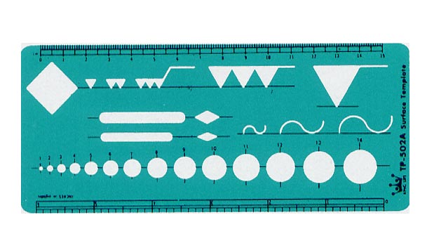 {振昌文具}【徠福LIFE】TP-502A 配管符號定規-73x171x0.8MM / 片