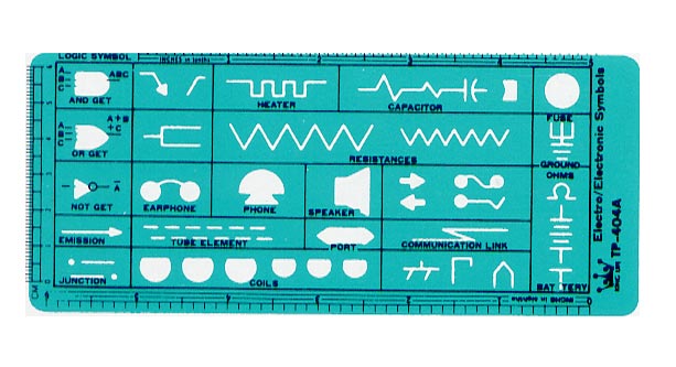 {振昌文具}【徠福LIFE】 TP-404A 電腦流程電子電工符號定規-73x171x0.8MM / 片