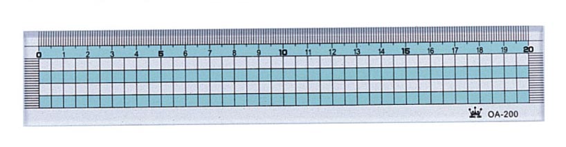 {振昌文具}【徠福LIFE】 OA-200 高級壓克力方格直尺( 20cm) / 支