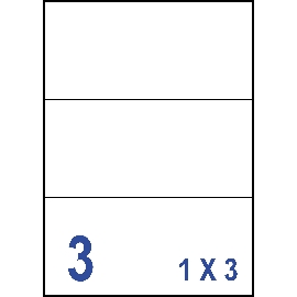 裕德3合1電腦標籤3格直角 100張/包 US4283