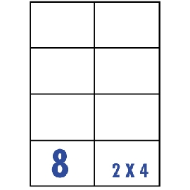 裕德3合1電腦標籤8格直角 100張/包 US4470
