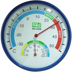 {振昌文具}【徠福LIFE】 NO.2459 溫溼度計(直徑12.5cm) / 個