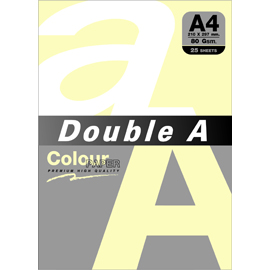 Double A 80gsm A4粉黃/25張 DACP11009