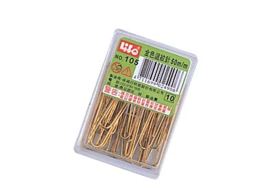 {振昌文具}【徠福LIFE】NO.105 金色迴紋針(50mm20支入) / 盒