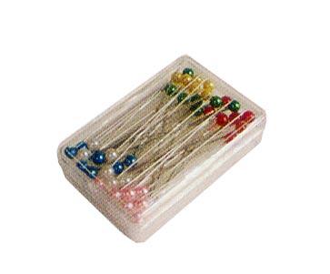 {振昌文具}【徠福LIFE】 NO.2195 日本彩色珠針(45mm/40支入) / 盒