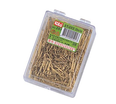 {振昌文具}【徠福LIFE】  NO.251 金色迴紋針(28mm230支入) / 盒