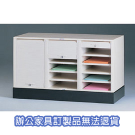 捲門式公文櫃系列 CP-6305B+CP-03  三排一層+腳座