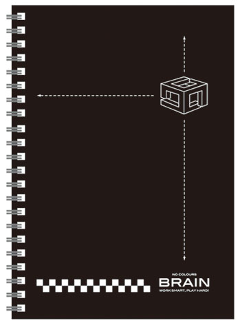 博崴 AW3033 B5無色系列膠圈筆記-黑 -3本入 / 包