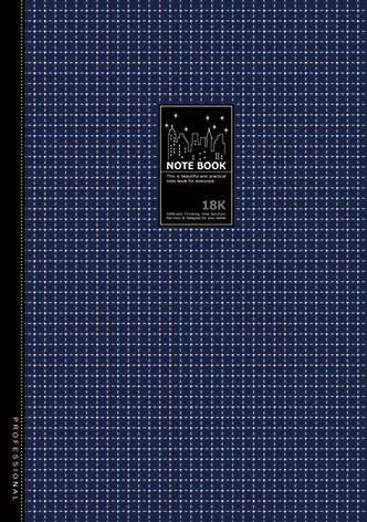 博崴 AO3063 18K透明藍膠皮筆記(176*250) -6本入 / 包