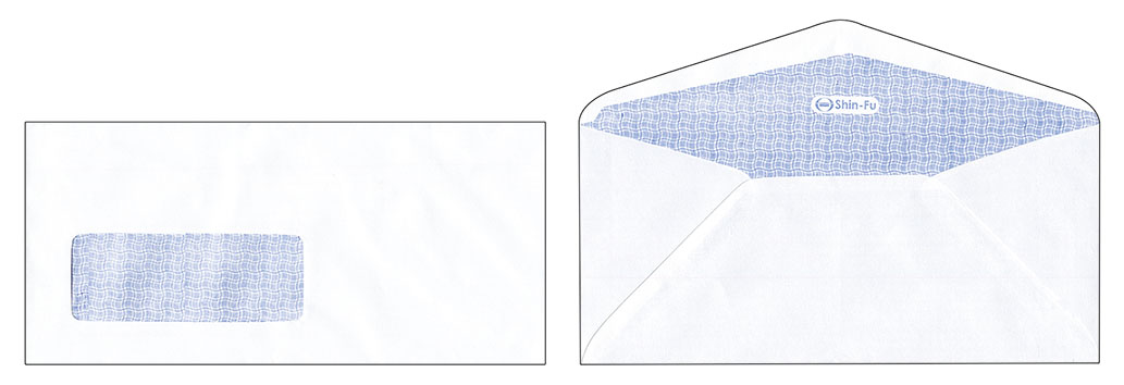 博崴 5016B 開窗型上膠西信封(白／大) -25束入 / 包