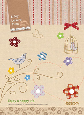 博崴 AF1618 25K大格平裝筆記-小鳥 -10本入 / 包