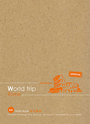 博崴 AD1610 牛皮筆記 A4空白-羅馬 -6本入 / 包