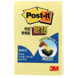 【3M】R320S 狠黏抽取式補充包系列 黃/本