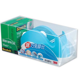 促銷價 『3M』Scotch 巧兔造型 SM2-R 桌上型膠台 藍色 /組 ( 附2捲3/4膠帶 )
