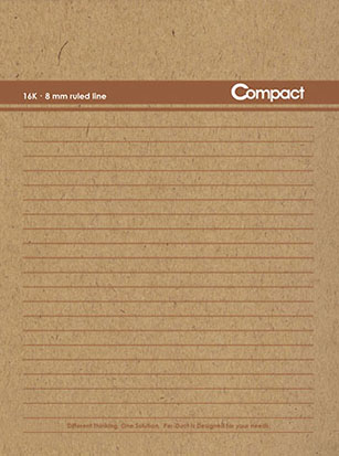 博崴 AO1003 Compact 16K牛皮平裝筆記-咖2 -10本入 / 包