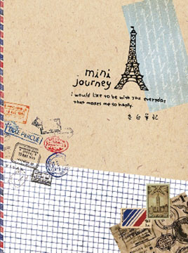 博崴 AF1043 Be happy 16K空白筆記-鐵塔 -10本入 / 包