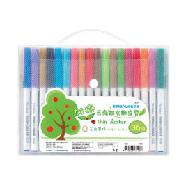 【雄獅】NO.3036 三角細支彩色筆36色/組