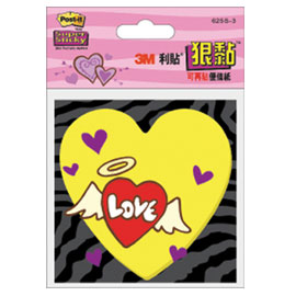 {振昌文具}【3M】625S-3 利貼 狠黏 造型便利貼系列 心型 45張/本