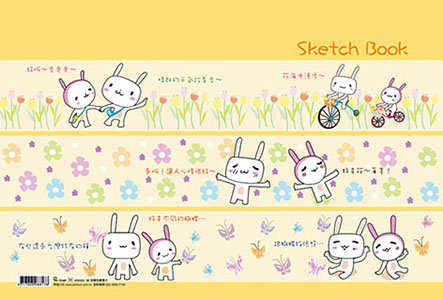 博崴 AR5505 麻糬兔8K圖畫本-蝴蝶 -5本入 / 包