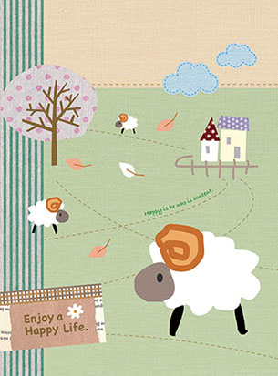 博崴 AF1060 16K平裝筆記(綿羊) -10本入 / 包