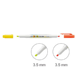 【雄獅】FM-882 雙頭雙色螢光筆(橘+黃) /支