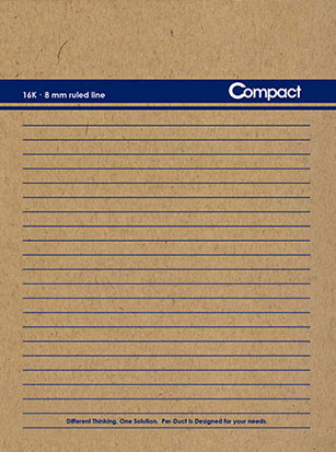 博崴 AO1004 Compact 16K牛皮平裝筆記-藍2 -10本入 / 包