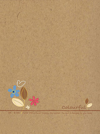 博崴 AO1012 牛皮筆記 16K橫線加厚-花 -5本入 / 包